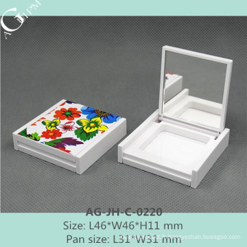 AG-JH-C-0220 AGPM cosmétique emballage personnalisé Square ingénieux Flip Blush Compact vide
